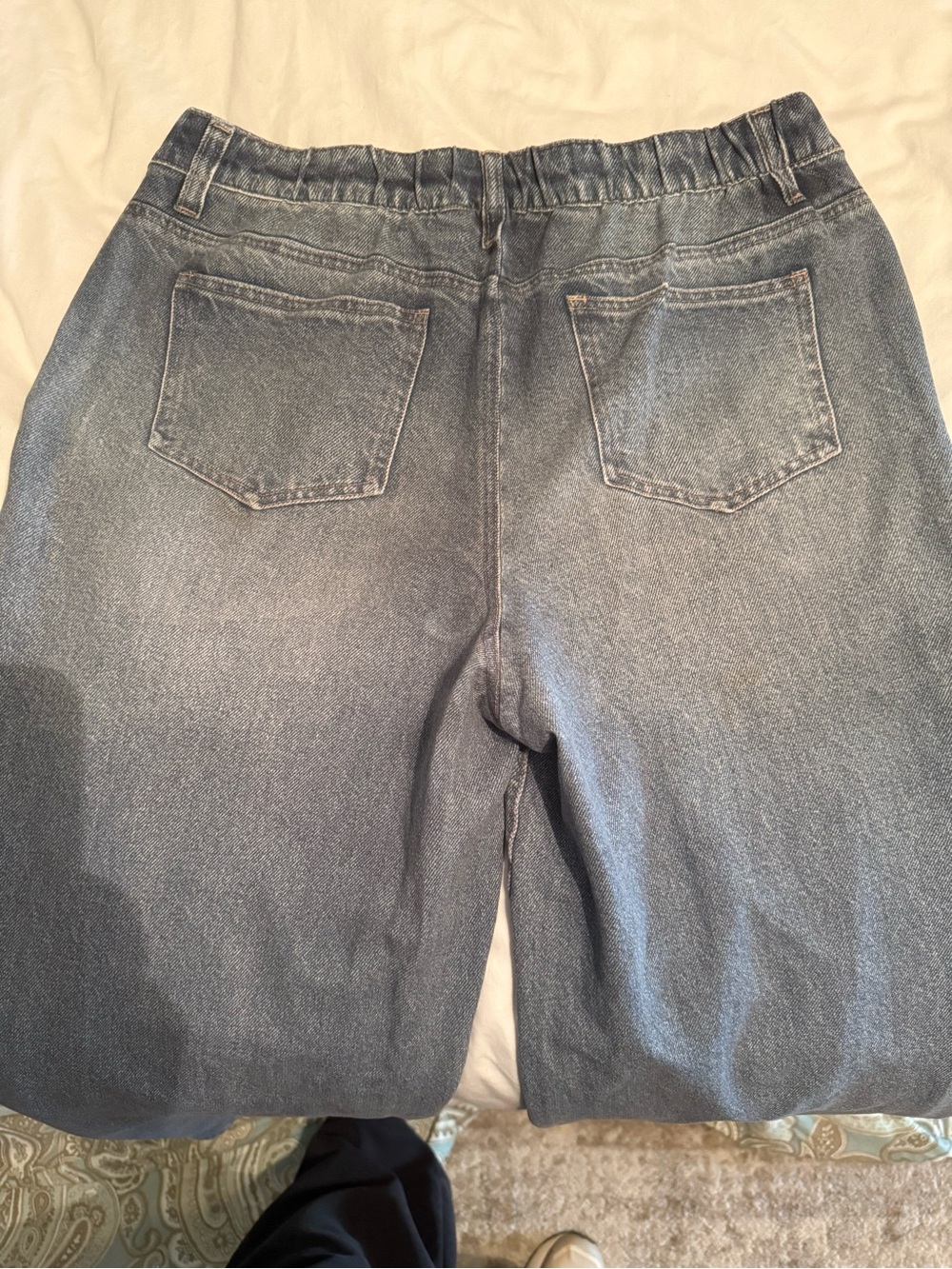 HALARA Light Blue Elastic Waist Denim Joggers - Picture 2 of 3